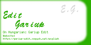 edit gariup business card